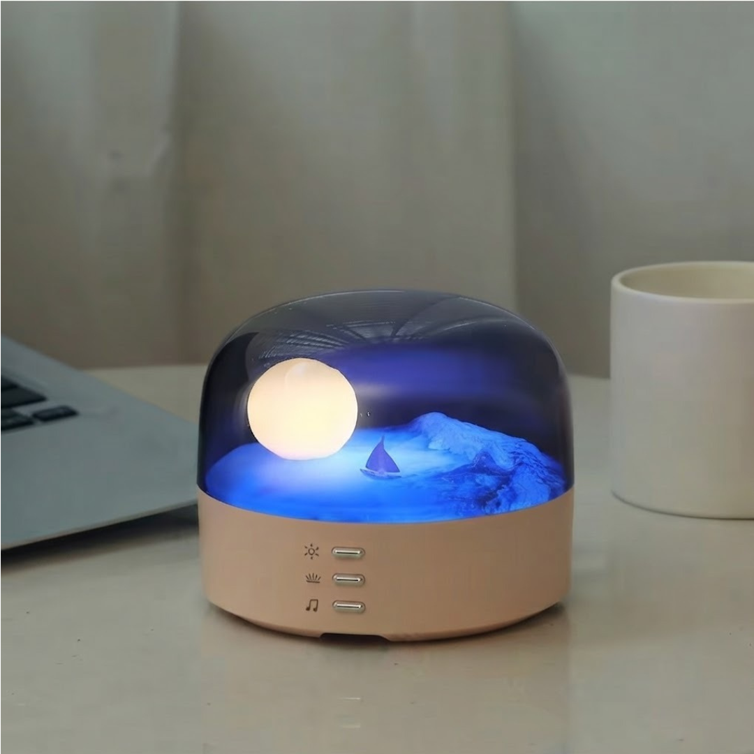 Lámpara LED Oceánica con Bluetooth y Efecto Luna